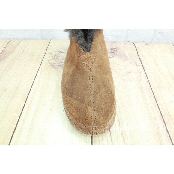 LL Bean Wicked Good Slippers Booties Suede Brown Size 7 M - Picture 9 of 11